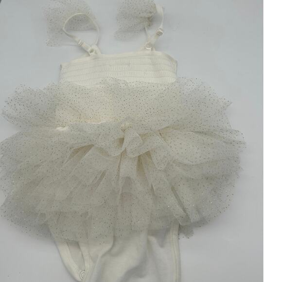 Posh Peanut Ivory Gold Baby Tutu Tulle One Piece Size 18-24 Months Photoshoot - Picture 8 of 8